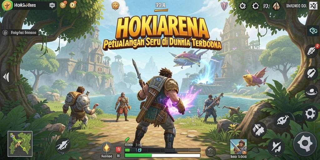 Screenshot HOKIARENA menampilkan dunia petualangan yang mengagumkan.