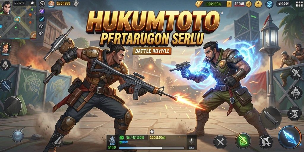 Gameplay seru dan menegangkan di HUKUMTOTO Battle Royale.