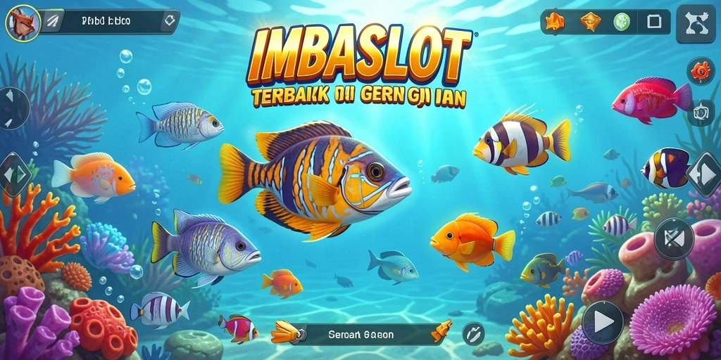 Screenshot gameplay IMBASLOT menampilkan aksi seru menembak ikan.