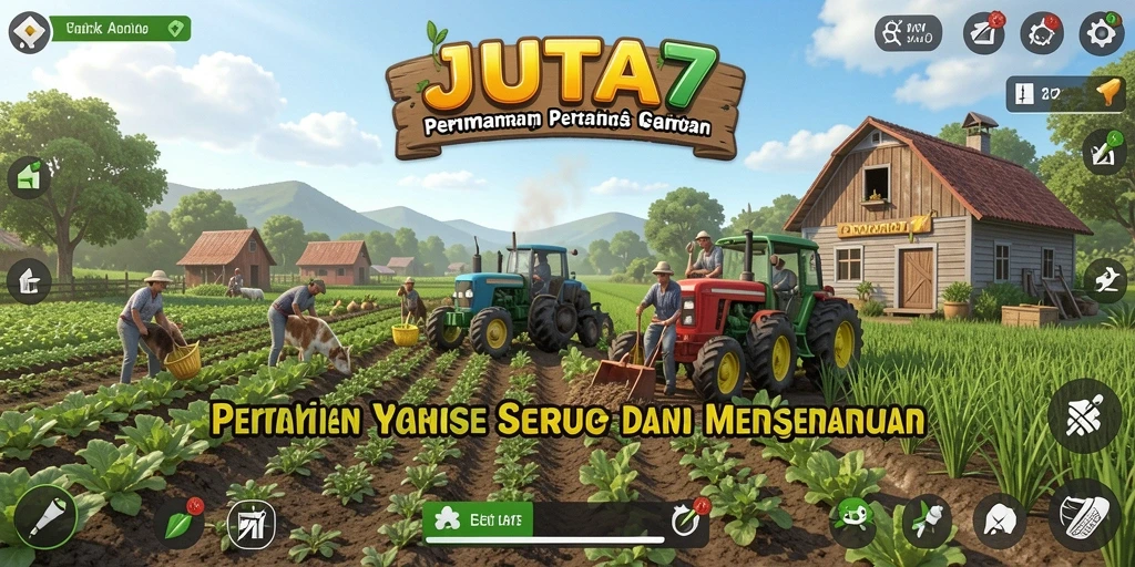 Gameplay menarik JUTA7 dengan beragam aktivitas pertanian.
