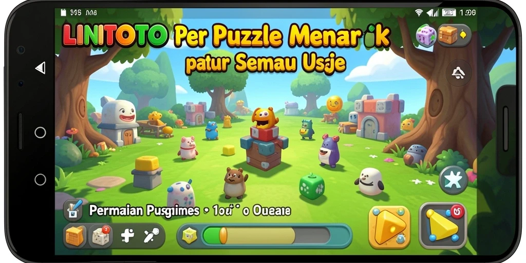 Screenshot gameplay LINITOTO yang penuh warna dan menantang.