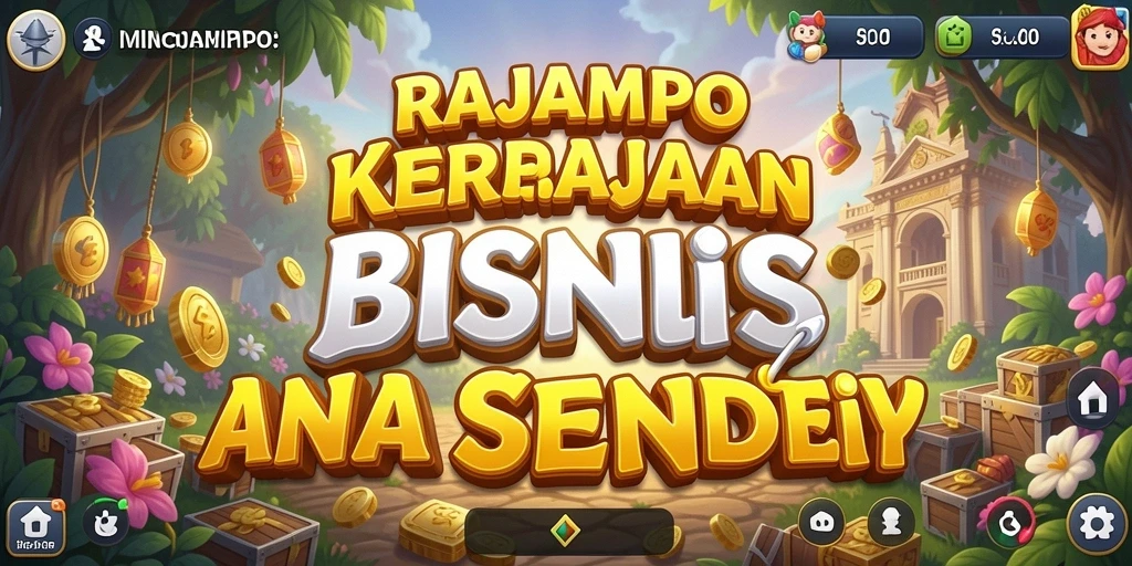 Tampilan gameplay menarik dari RAJAMPO yang menantang strategi bisnis Anda.